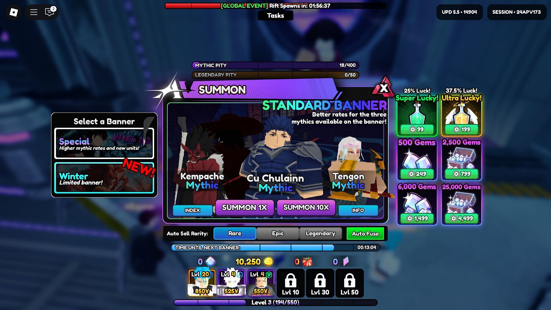 Cu Chulainn on the Special Summon banner (Image via Roblox)